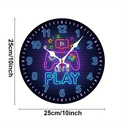 Gaming Console Wooden Silent Wall Clock
